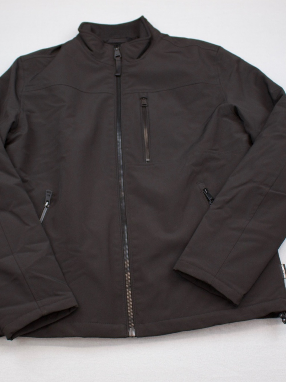 Kenneth Cole Reaction Mens Black Fleece Lined Softshell Jacket - Small